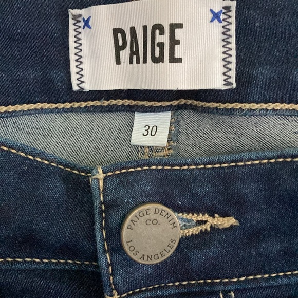 Women's Paige Hoxton Ankle Jeans size 30 dark denim color - Picture 2 of 6